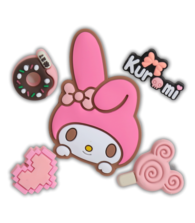 کالکشن جیبیتز طرح مای ملودی صورتی برای تزئین کفش کراکس برند کوهبر