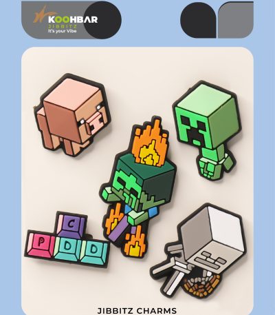 کالکشن جیبیتز طرح ماینکرفت برای تزئین کفش کراکس برند کوهبر