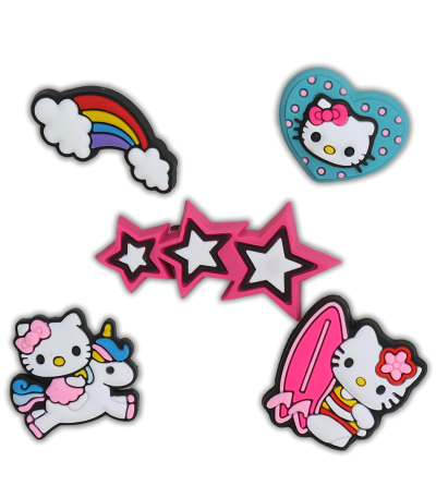 کالکشن جیبیتز طرح کیتی برای تزئین کفش کراکس برند کوهبر