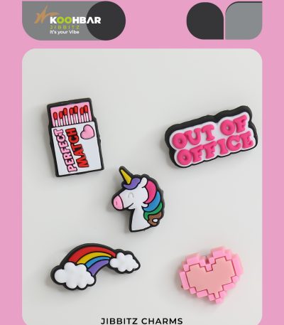 کالکشن جیبیتز طرح اسب تک شاخ برای تزئین کفش کراکس برند کوهبر