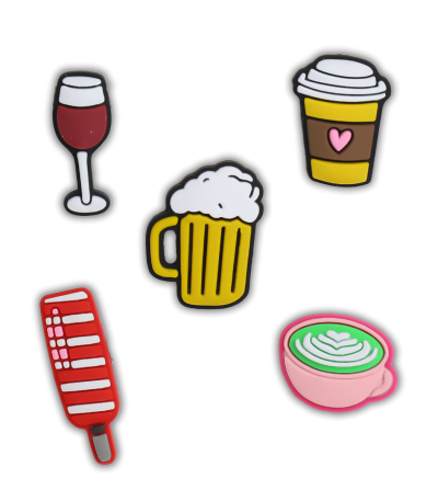 کالکشن جیبیتز طرح نوشیدنی برای تزئین کفش کراکس برند کوهبر