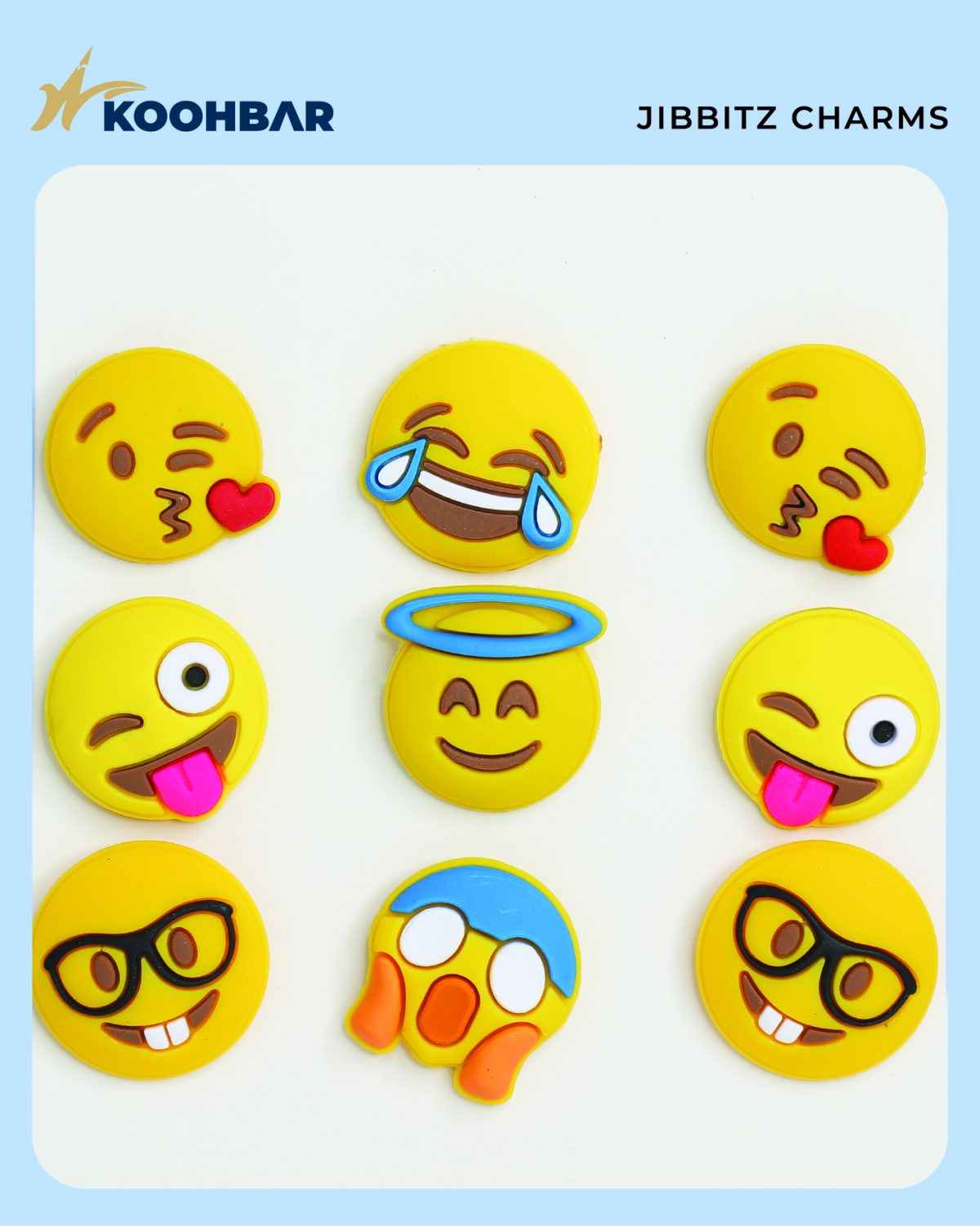 کالکشن جیبیتز طرح ایموجی برای تزئین کفش کراکس برند کوهبر