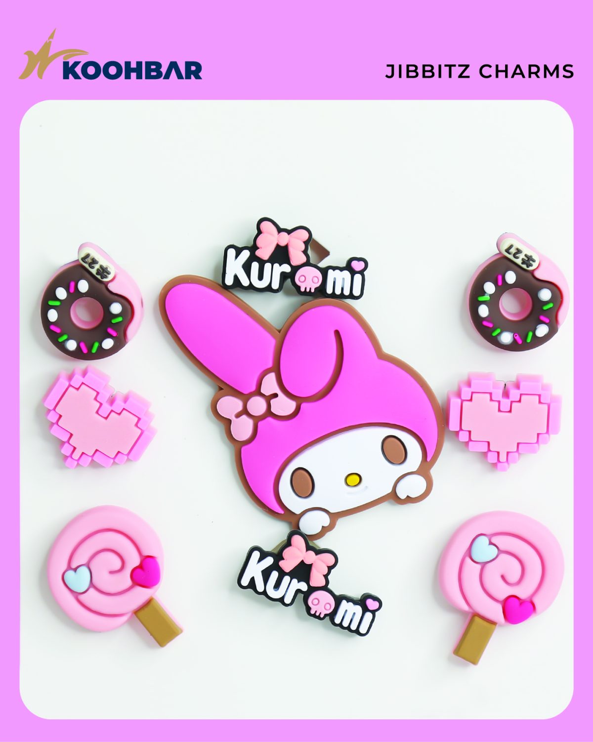 کالکشن جیبیتز طرح کرومی برای تزئین کفش کراکس برند کوهبر