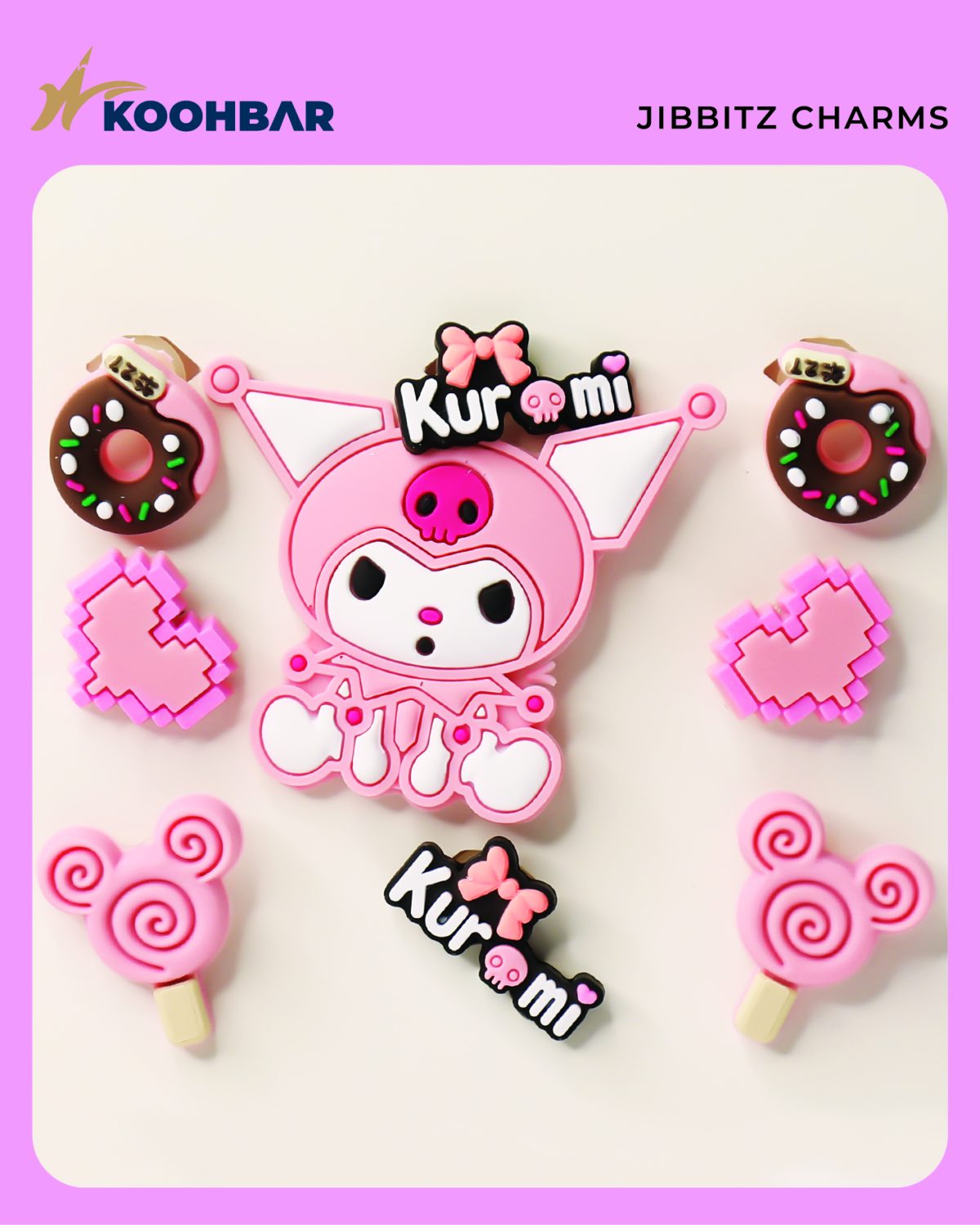 کالکشن جیبیتز طرح کرومی برای تزئین کفش کراکس برند کوهبر