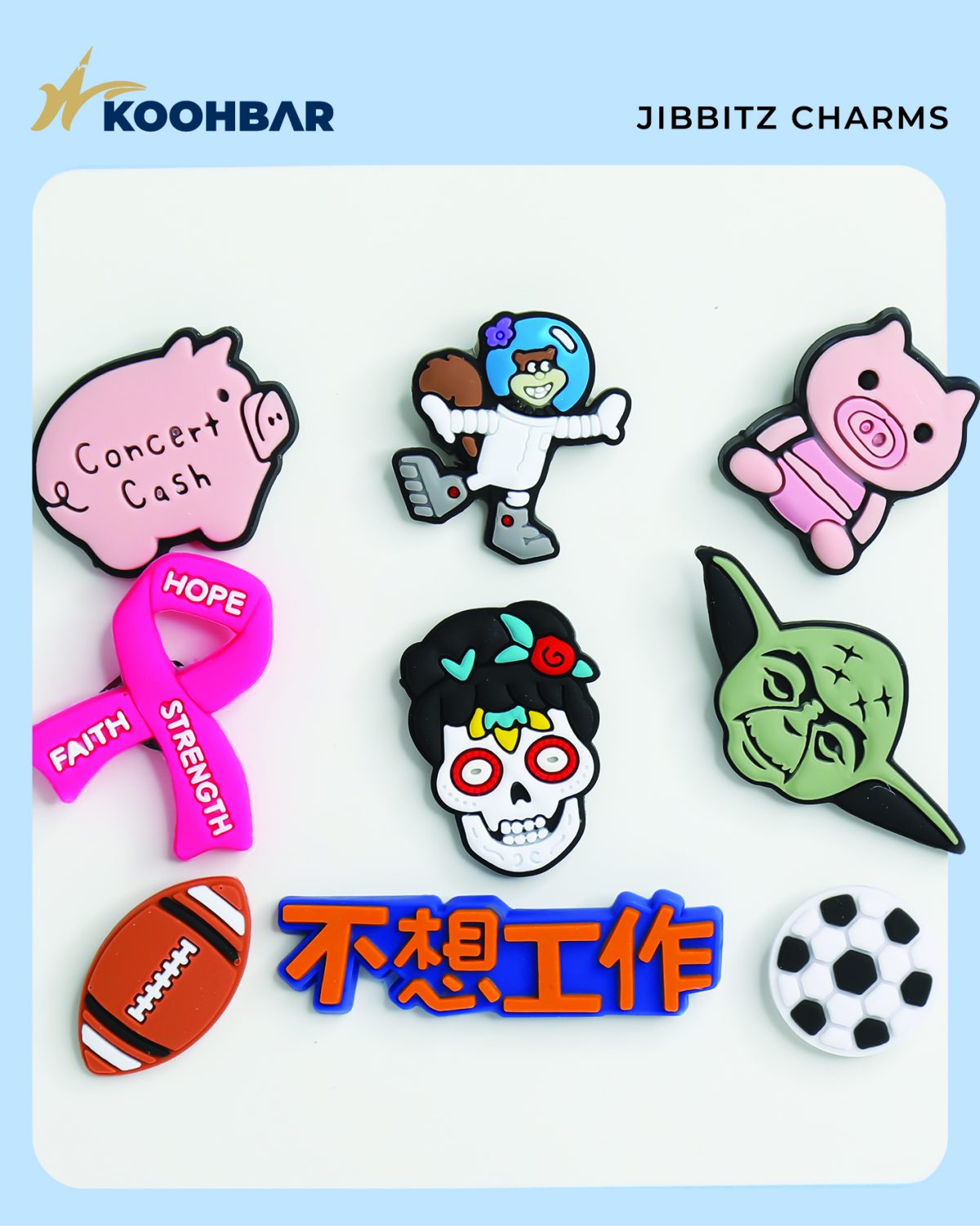 کالکشن جیبیتز طرح یودا برای تزئین کفش کراکس برند کوهبر