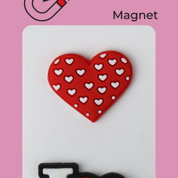 جیبیتز مگنتی طرح قلب و I LOVE U – پک دوتایی عاشقانه کوهبر