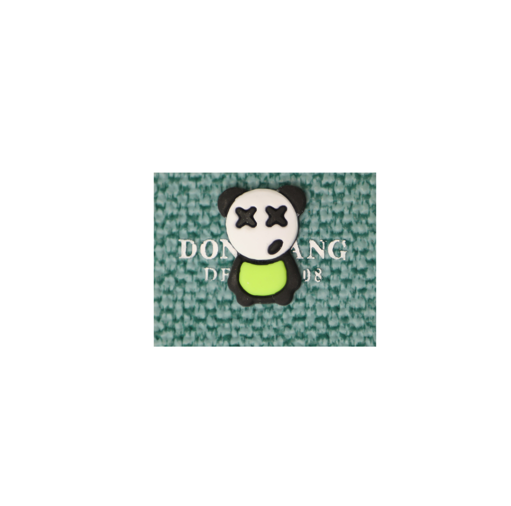 مارک ترکیبی لباس با جیبیتز طرح پاندا اتیکت چرم و سیلیکون با کیفیت تولید کوهبر برای پوشاک عمده