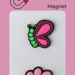 پک جیبیتز مگنتی پروانه و گل | مگنت تزئینی فانتزی – برند کوهبر