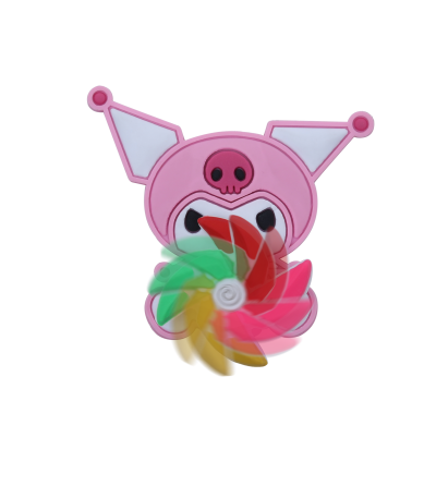 جیبیتز اسپینری کرومی با طراحی فانتزی شخصیت Kuromi و پره چرخان رنگی مخصوص کفش کراکس