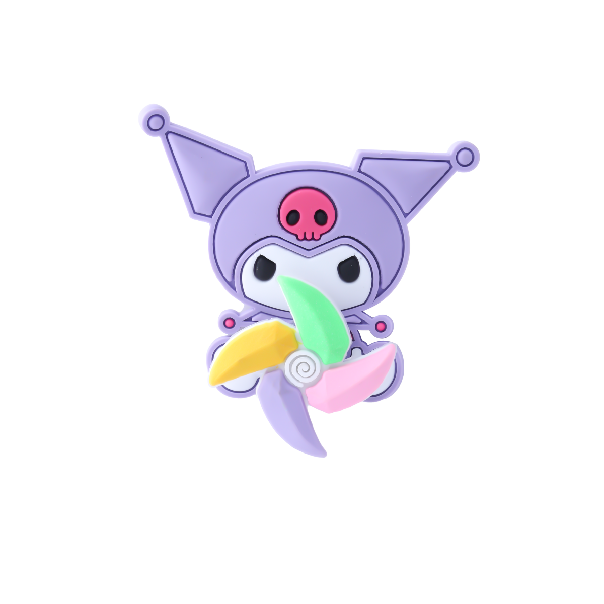 جیبیتز اسپینری کرومی با طراحی فانتزی شخصیت Kuromi و پره چرخان رنگی مخصوص کفش کراکس