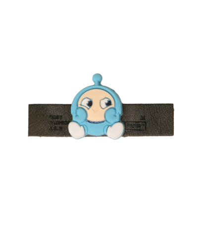 مارک لباس ترکیبی با جیبیتز طرح آدمک فضایی | اتیکت چرم و سیلیکون با کیفیت تولید کوهبر برای پوشاک عمده