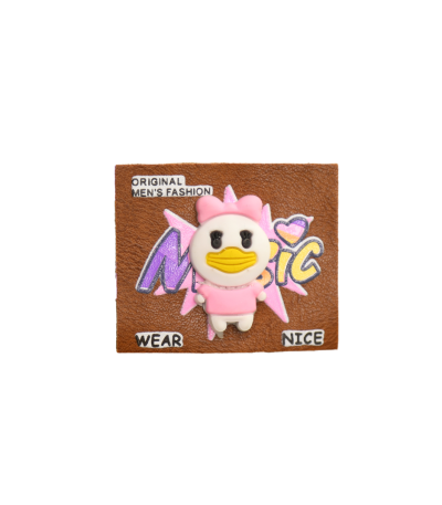 مارک لباس ترکیبی با جیبیتز طرح اردک اتیکت چرم و سیلیکون با کیفیت تولید کوهبر برای پوشاک عمده