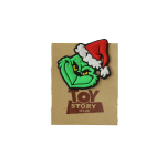 مارک لباس ترکیبی با جیبیتز طرح گرینچ اتیکت چرم و سیلیکون با کیفیت تولید کوهبر برای پوشاک عمده