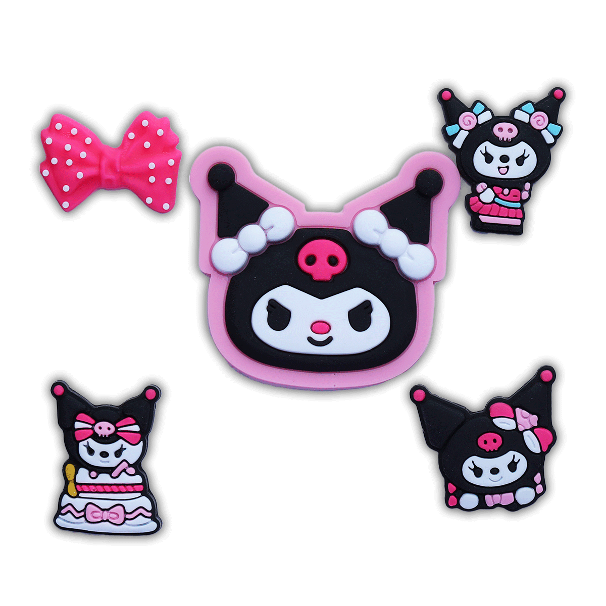 پک جیبیتز کرومی مشکی فانتزی برای تزئین کفش کراکس – پک ۵ عددی پک جیبیتز کرومی مشکی فانتزی برای تزئین کفش کراکس – پک ۵ عددی