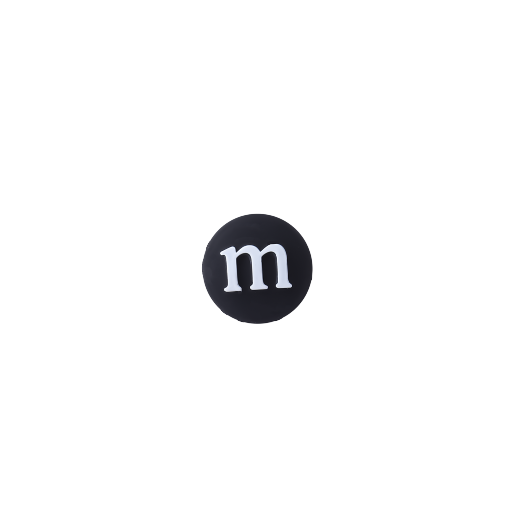 جیبیتز سیلیکونی با طرح حرف M برای کراکس، کیف و لوازم فانتزی