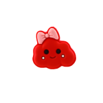 جیبیتز سیلیکونی فانتزی با طرح ابر و پاپیون، مناسب برای تزئین کراکس کودکانه