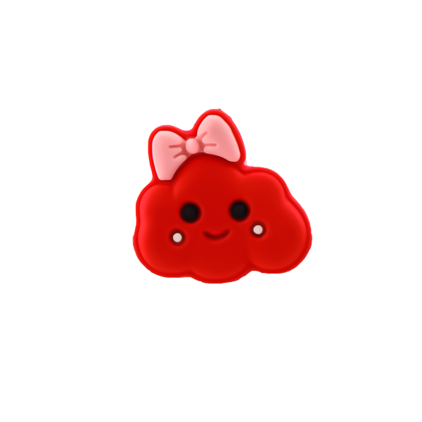 جیبیتز سیلیکونی فانتزی با طرح ابر و پاپیون، مناسب برای تزئین کراکس کودکانه