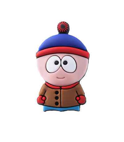 جیبیتز سیلیکونی با طرح Stan Marsh، مناسب تزئین کفش کراکس، کیف و اکسسوری‌های طرفداران انیمیشن South Park