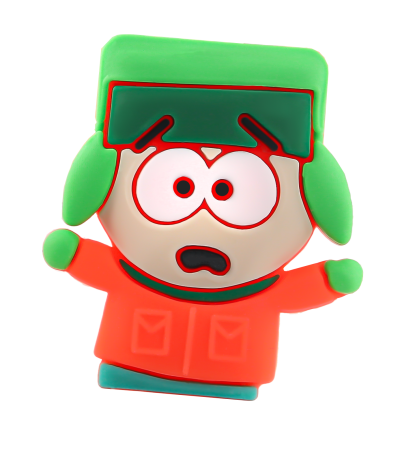 جیبیتز سیلیکونی با طرح Kyle Broflovski از کارتون South Park، مناسب تزئین کفش کراکس، کیف و اکسسوری‌های فانتزی