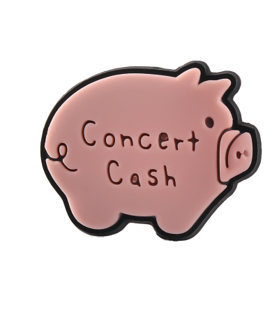 جیبیتز سیلیکونی با طرح خوک و المان‌های پولی Concert Cash، مناسب تزئین کفش کراکس و اکسسوری‌های خاص‌پسند