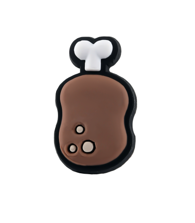 جیبیتز سیلیکونی با طراحی فانتزی استخوان سفید، مناسب برای تزئین کراکس، کیف و اکسسوری حیوانات