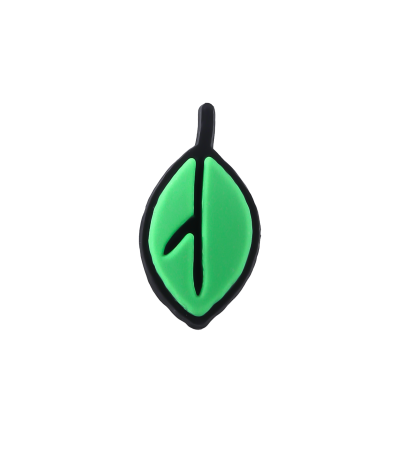 جیبیتز سیلیکونی با طراحی برگ سبز، مناسب تزئین کراکس، کیف و اکسسوری‌های روزمره با حال‌وهوای طبیعی