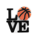 جیبیتز طرح بسکتبال و توپ بسکتبال نارنجی، مناسب تزئین کفش کراکس و کیف‌های ورزشی