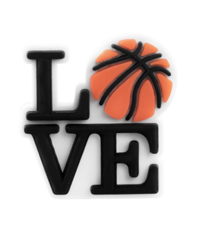 جیبیتز طرح بسکتبال و توپ بسکتبال نارنجی، مناسب تزئین کفش کراکس و کیف‌های ورزشی