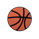 جیبیتز طرح توپ بسکتبال در حال افتادن در تور بسکتبال سفید، مناسب تزئین کراکس و کیف‌های اسپرت