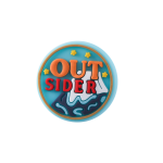 جیبیتز سیلیکونی با طرح استیکری Out Sider، مناسب تزئین کفش کراکس، کیف و لوازم ماجراجویی