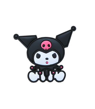 خرید عمده اکسسوری جیبیتز سیلیکونی با طرح کرومی نشسته، مناسب تزئین کفش کراکس و اکسسوری‌های فانتزی با تم Sanrio