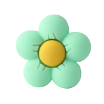 جیبیتز سیلیکونی با طرح گل رنگارنگ، مناسب برای تزئین کفش کراکس، کیف و اکسسوری‌های فانتزی