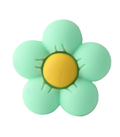 جیبیتز سیلیکونی با طرح گل رنگارنگ، مناسب برای تزئین کفش کراکس، کیف و اکسسوری‌های فانتزی