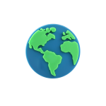 جیبیتز طرح کره زمین، مناسب تزئین کفش کراکس و کیف با تم آموزشی و جغرافیایی