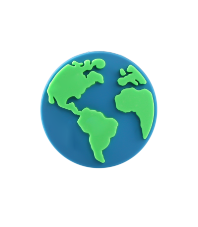 جیبیتز طرح کره زمین، مناسب تزئین کفش کراکس و کیف با تم آموزشی و جغرافیایی