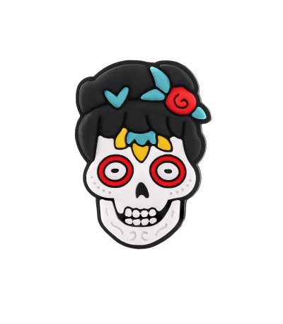 جیبیتز سیلیکونی با طرح اسکلت زن، مناسب برای تزئین کفش کراکس، کیف و اکسسوری‌های خاص