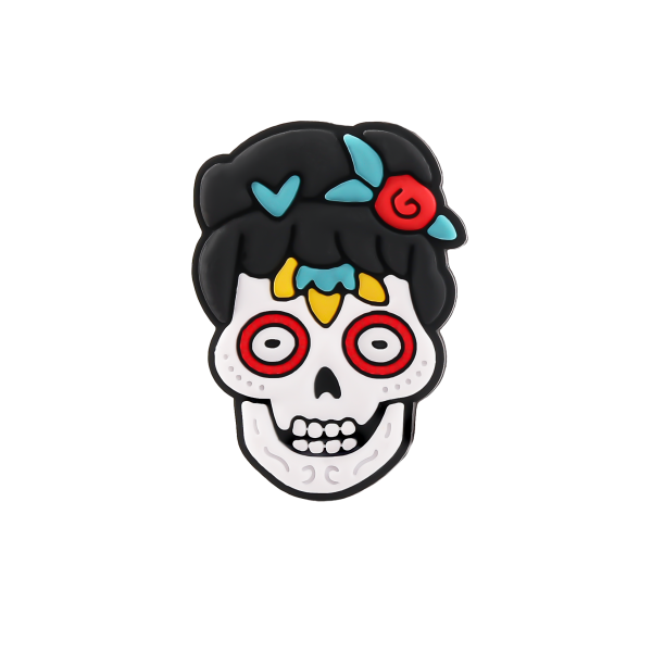 جیبیتز سیلیکونی با طرح اسکلت زن، مناسب برای تزئین کفش کراکس، کیف و اکسسوری‌های خاص