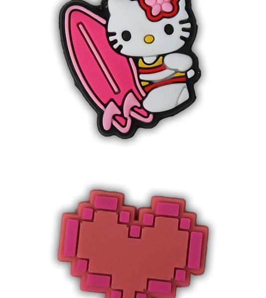 پک جیبیتز مگنتی طرح کیتی – دو عددی با طراحی سیلیکونی صورتی و فانتزی