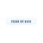 مارک ژلاتینی طرح Fear of God با پوشش براق و چاپ دقیق مخصوص لباس و کفش – برند کوهبر