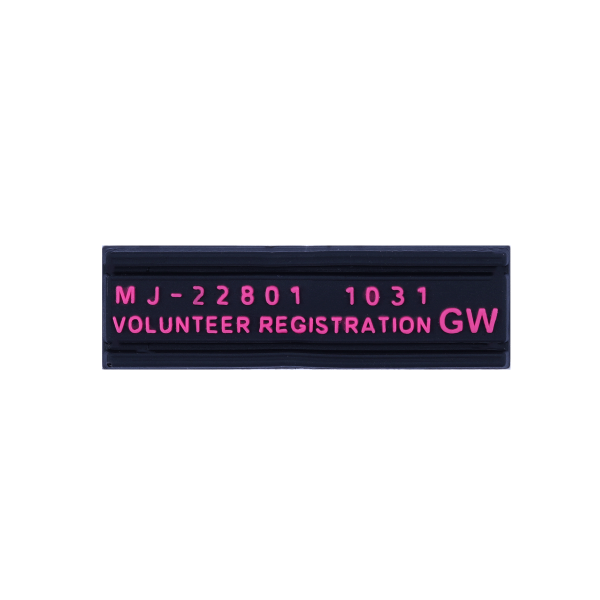 مارک ژلاتینی GW با نوشته برجسته براق، مناسب نصب روی لباس، کیف و کفش، محصول تولیدی برند کوهبر