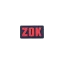 مارک ژلاتینی zok با طراحی برجسته و مینیمال، مناسب نصب روی لباس و اکسسوری، محصول برند کوهبر.