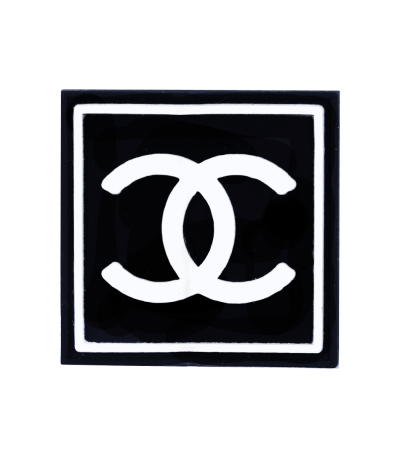 مارک ژلاتینی chanel با طراحی شفاف و براق، مناسب برای نصب روی لباس و اکسسوری، محصول برند کوهبر