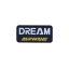 مارک ژله‌ای با نوشته dream روی پایه چرمی مشکی مخصوص دوخت روی لباس