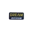 مارک ژله‌ای با نوشته dream روی پایه چرمی مشکی مخصوص دوخت روی لباس