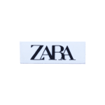 مارک ژلاتینی zara با طراحی مینیمال و سطح برجسته مناسب نصب روی پوشاک برند