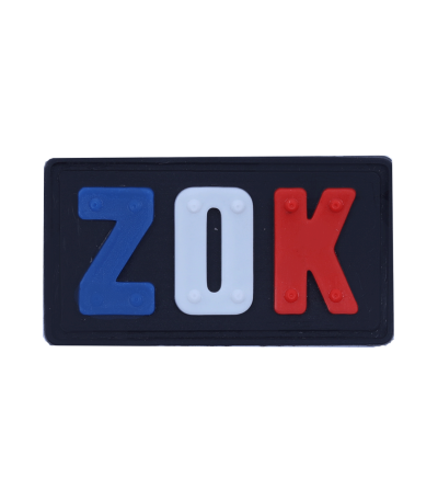 مارک ژلاتینی zok با طراحی برجسته و مینیمال، مناسب نصب روی لباس و اکسسوری، محصول برند کوهبر.