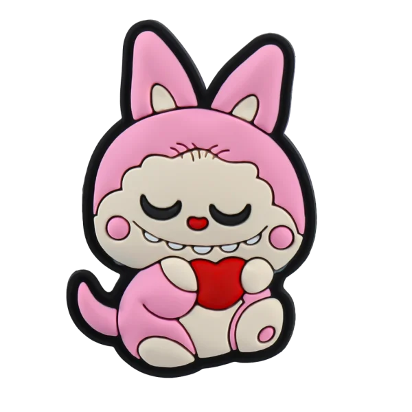 جیبیتز Labubu قلبی بزرگ خرید مستقیم از تولید کننده مناسب استفاده به عنوان خرجکار پوشاک