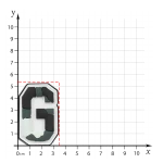 جیبیتز حرف انگلیسی G ابعاد