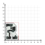 جیبیتز حرف انگلیسی R ابعاد