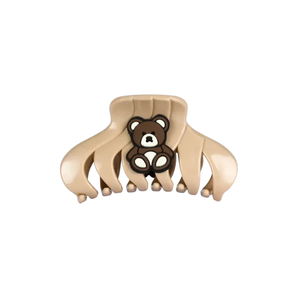 کلیپس مو طرح خرس قهوه ای